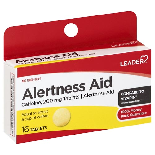 Image for Leader Alertness Aid, Tablets,16ea from Harmon's Drug Store