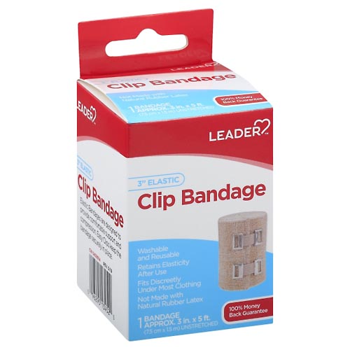 Image for Leader Clip Bandage, Elastic, 3 Inch,1ea from Harmon's Drug Store