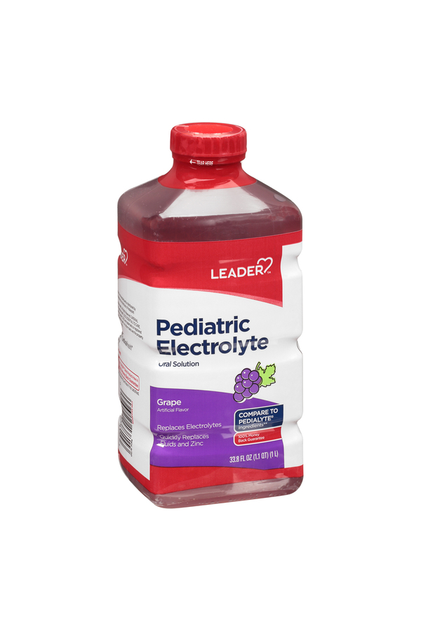Image for Leader Pediatric Electrolyte, Grape,33.8oz from Harmon's Drug Store