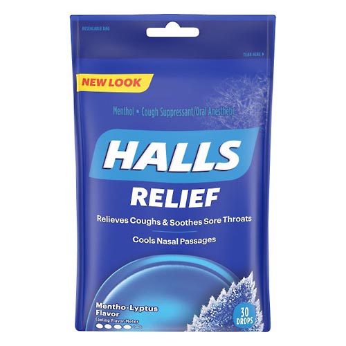 Image for Halls Cough Drops, Mentho-Lyptus Flavor,30ea from Harmon's Drug Store